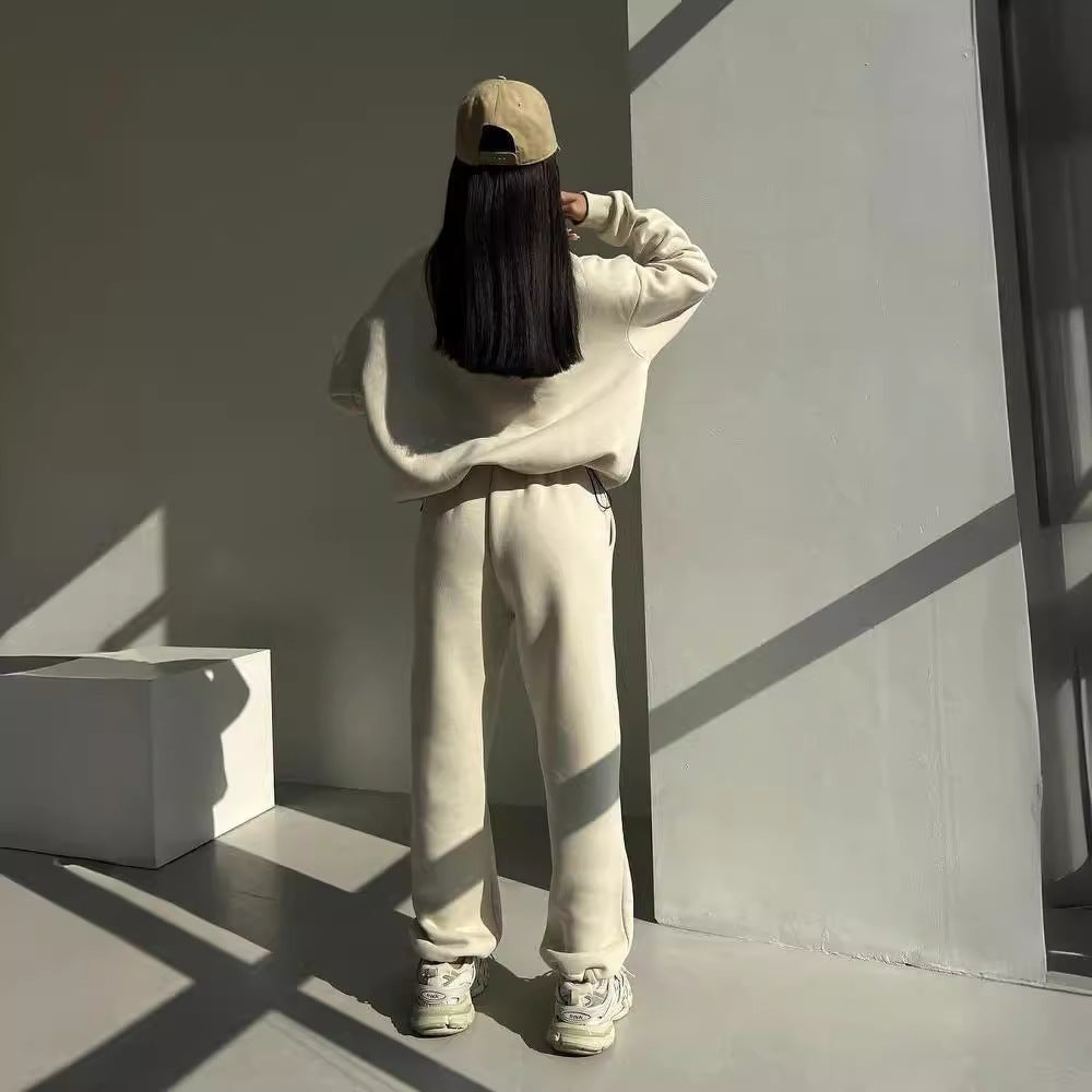 Women’s Y2K Jogger Set – Zipper Crop Jacket & Casual Track Pants