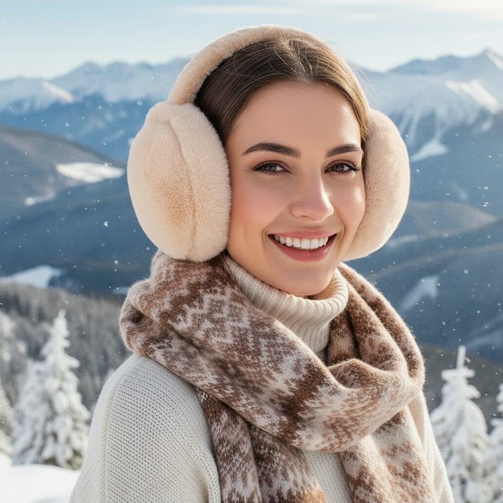 Fashion Autumn Winter Earmuffs Women Men Ear Warmer Plush Solid Color