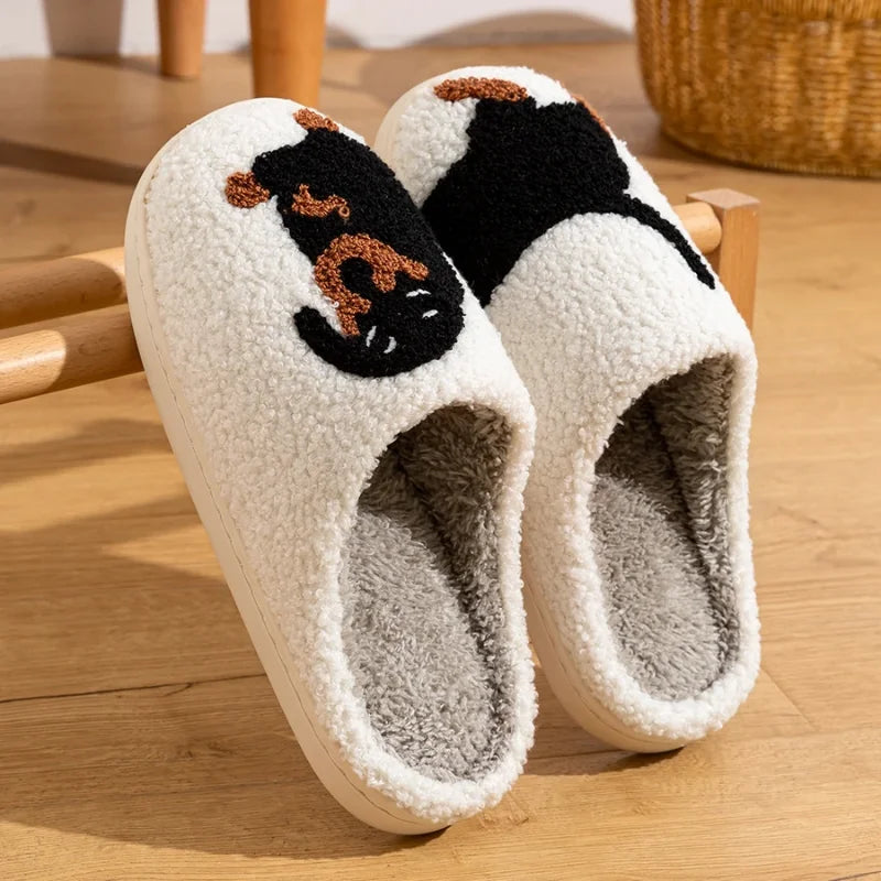 Cartoon Cute and Interesting Dachshund Dog Women Slippers Indoor Warm Comfort Lightweight Bedroom Concise Winter Cotton Shoes