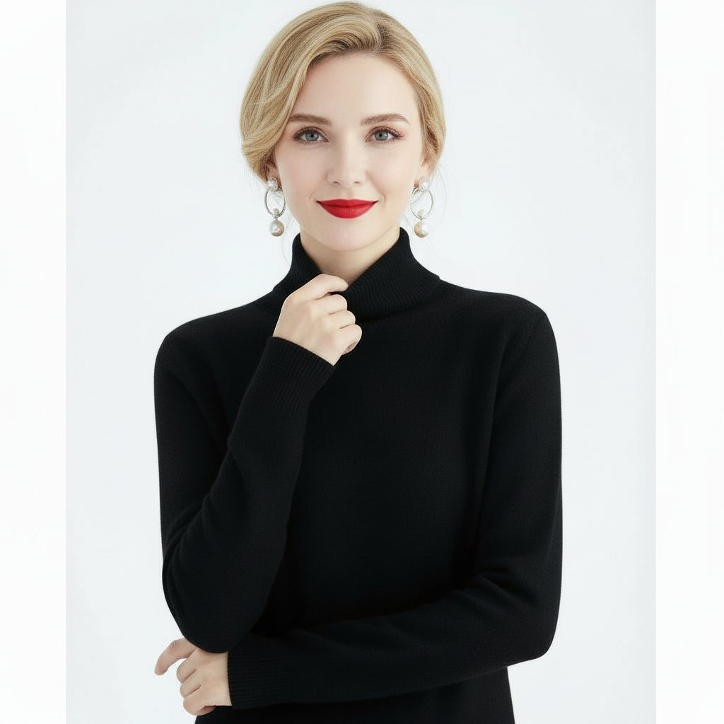 Chèr Montagné Pure Wool Half-Neck Pullover in Autumn Hues