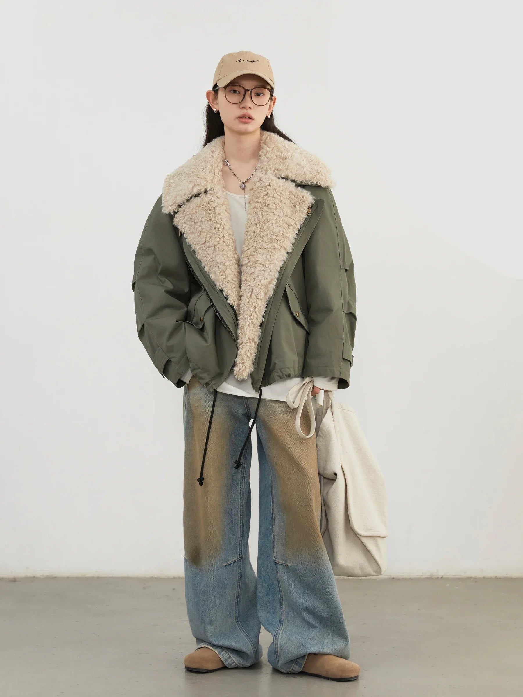 Women Coats Streetwear Loose Casual New Retro Motorcycle Cotton Jacket Thick Warm Female Overcoat Autumn Winter 2024