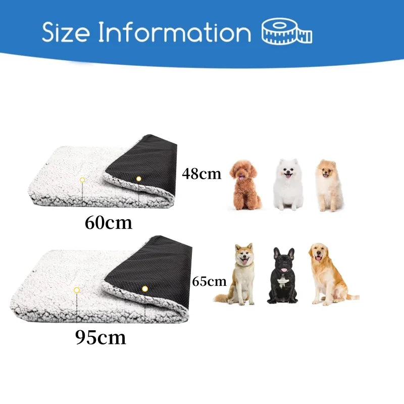 Self-Heating Pet Blanket Pad – Reversible Thermal Mat for Dogs & Cats | Washable, Electricity-Free Comfort