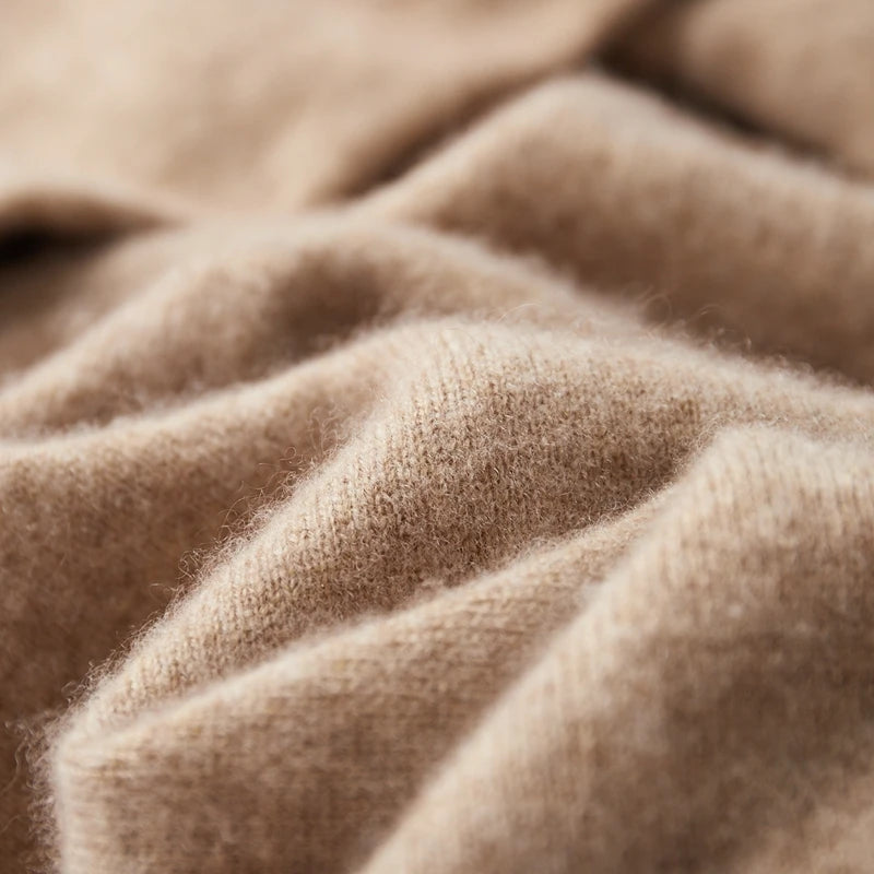 Men'S Female Cashmere One-Piece Ready-To-Wear Hoodie 100% Merino Wool Knitted Sweatshirt Autumn Winter Casual Large Top Long