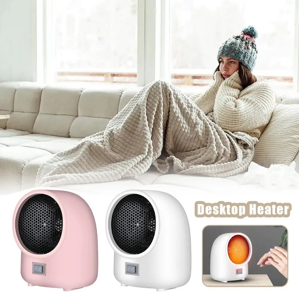 Fan Heater Mini Electric Heater Desktop Quick Heating Home Portable Electric Heater for Home Office Warmer Hand Warmer 110V(US)