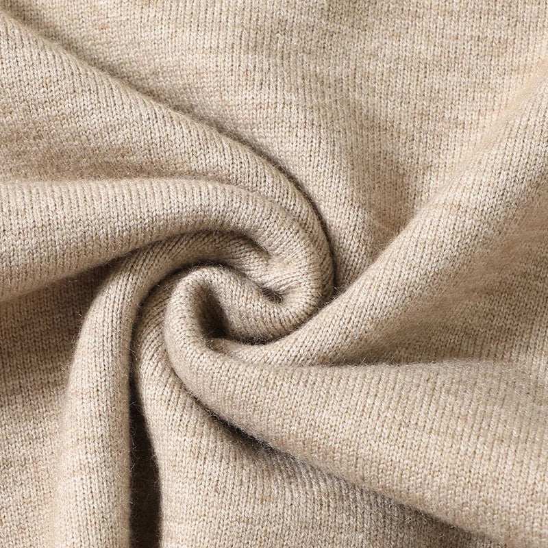 Fashion Autumn and Winter New Cashmere Sweater Men'S High Quality Pullover Casual Loose POLO Knitted Bottom Shirt Jacket Shirt