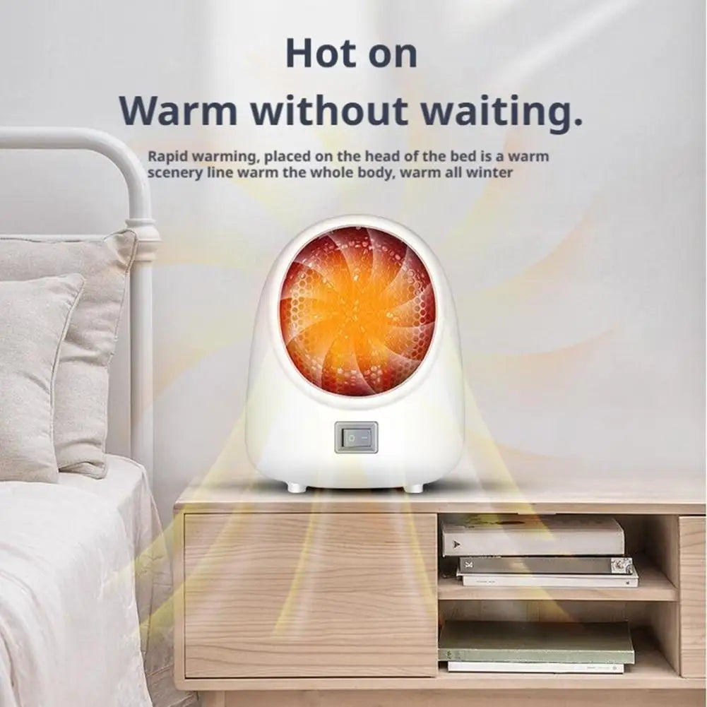 Fan Heater Mini Electric Heater Desktop Quick Heating Home Portable Electric Heater for Home Office Warmer Hand Warmer 110V(US)