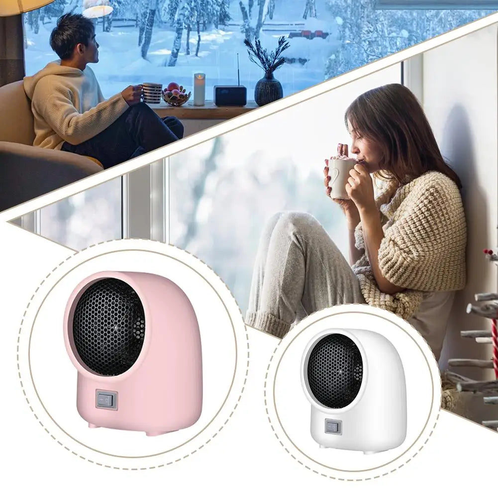 Fan Heater Mini Electric Heater Desktop Quick Heating Home Portable Electric Heater for Home Office Warmer Hand Warmer 110V(US)