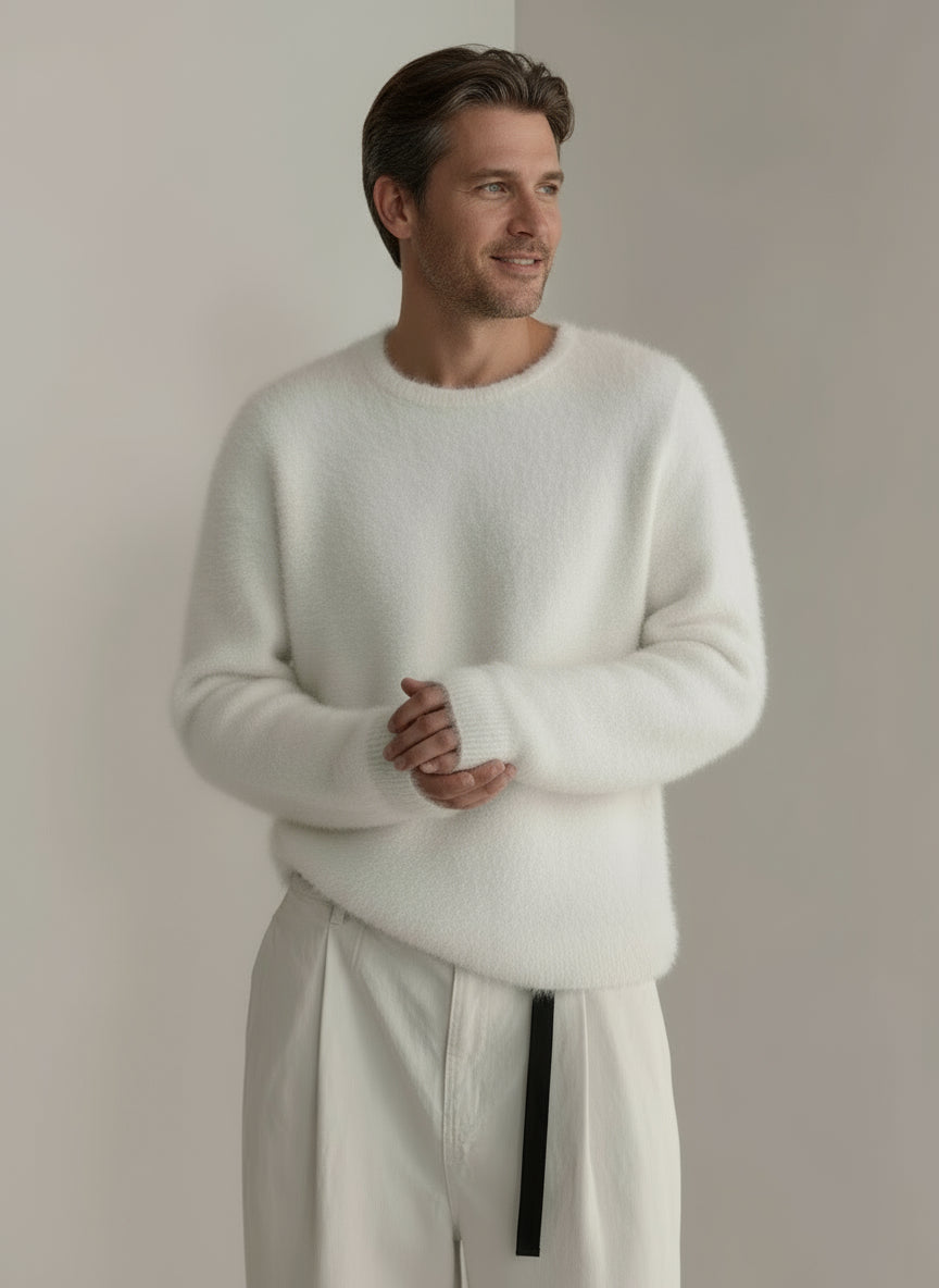 Men'S Soft Cashmere Loose Knit Sweater